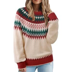 NWT, Messic Women Sweater Long Sleeve Pullover Casual Knit Winter Top